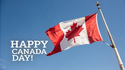 canadian flag against blue sky