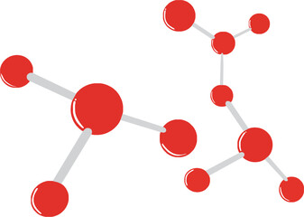 Isolated molecules visual vector graphic illustration with transparent background 