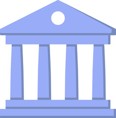 Courthouse Flat Icon