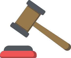 Court Gavel Flat Icon