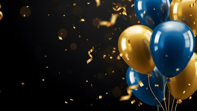Celebration balloons dark background