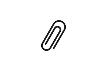paperclip icon line vector design