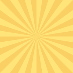 Bright orange striped abstract sun background. Vintage radial art print. Pop vibrant artwork pattern for your design and ideas. Vector illustration