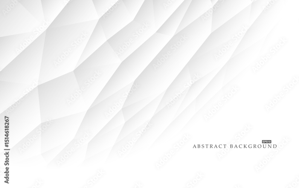 Poster white infinity futuristic abstract minimal background. gradient geometric polygon shapes. bright con