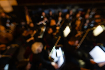 Defocused picture of orchestra
