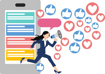 インフルエンサーのグラフィック素材イラスト