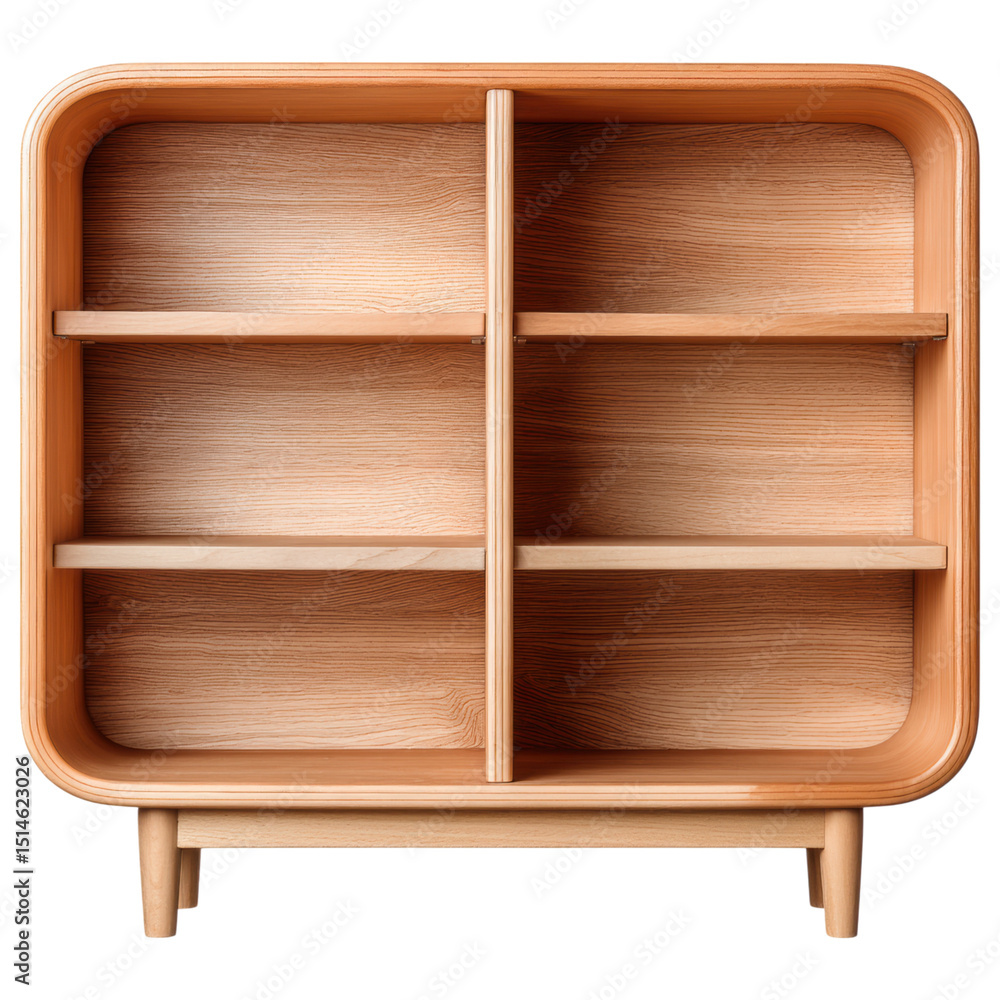 Poster wooden shelf home decoration with smooth rounded edges and multiple compartments for stylish organiz