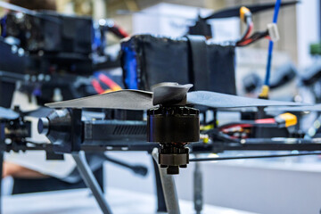 Unmanned Aerial Vehicle Propeller with Electric Motor Showcasing Technology Advancements and...