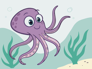 vector octopus character