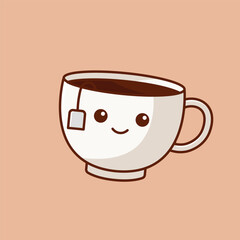 Simple A Cup of Coffee Dip Bag for Easy Brewing cartoon vector illustration Collection of Drink concept icon isolated