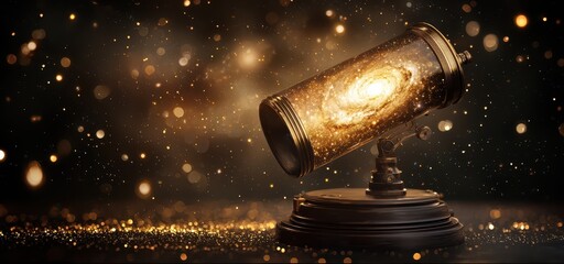 cake recipe trendy concept. Glistening lamp radiating warm light amidst a sparkling backdrop.