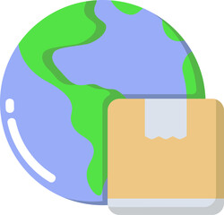 Global Logistics Flat Icon