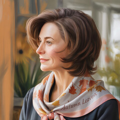 portrait of a young woman, women's haircut
