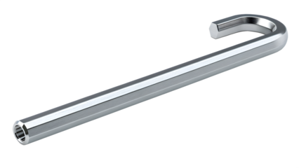 Close-Up of Steel Hex Key Tool