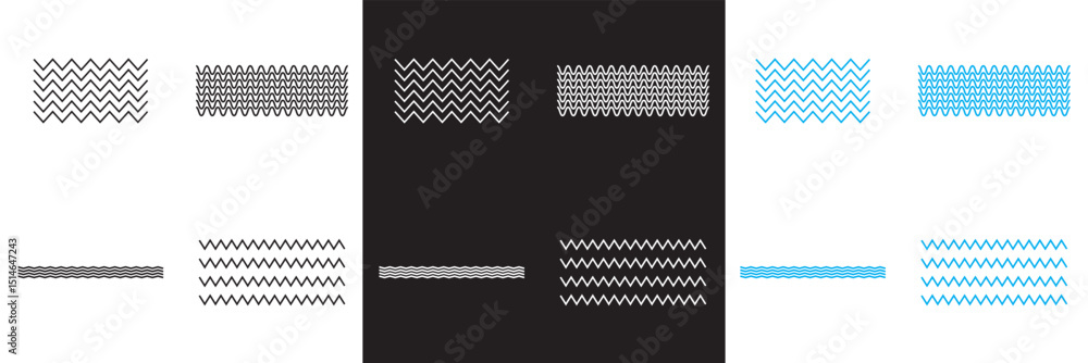 Poster wave ornament pattern. wavy zigzag lines. wave thin line background. vector for websites, mobile int