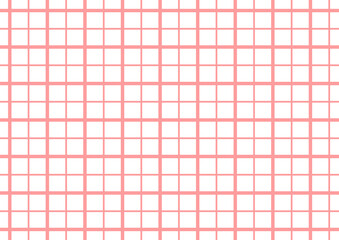 ピンクの方眼背景　グリッド　格子模様　チェック柄