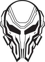 Alien Skull Helmet Vector Black Futuristic Helmeted Design Alien Skull Helmeted Icon Dark Vector Black Helmeted Logo