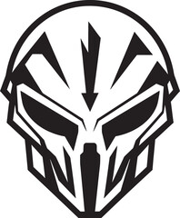 Alien Skull Helmet Futuristic Vector Black Helmeted Art Alien Skull Helmet Dark Vector Black Battle Helmet Logo