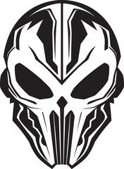 Alien Skull Helmet Futuristic Vector Black Helmet Design Alien Skull Helmet Dark Vector Black Helmeted Art Icon