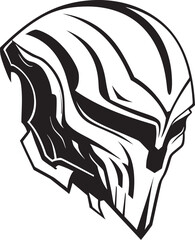 Alien Skull Helmeted Warrior Futuristic Black Vector Helmet Alien Skull Helmet Vector Dark Vector Black Battle Helmet Art