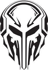 Alien Skull Helmeted Warrior Futuristic Vector Black Helmeted Art Alien Skull Helmet Dark Vector Black Helmeted Warrior Logo