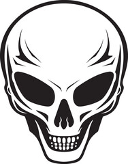 Alien Skull Helmeted Warrior Futuristic Black Vector Helmet Art Alien Skull Helmet Vector Fierce Black Warrior Emblem