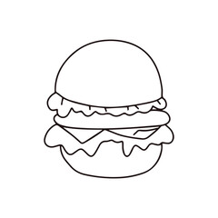 doodles snacks. doodles breakfast or street food. outline, cartoon and flat design. icon. stock element