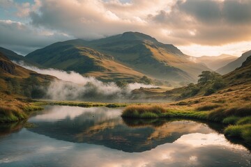 Lake district mountain reflections
