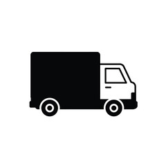 Delivery Truck Silhouette Icon for Logistics Transportation and Supply Chain Management Projects and Designs Isolated
