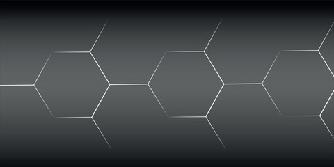 modern abstract hexagon black background banner futuristic business data technology modern concept.