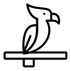 parrot icon line