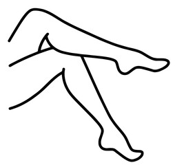Slim Female Legs in Relaxed Crossed Pose – Feminine Aesthetic, Beauty, Body Care, Wellness, Elegance, and Cosmetic Use