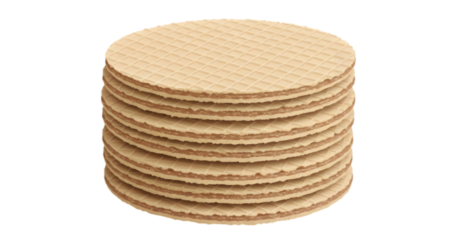 Stack of crispy wafers delicious sweet treat perfect for snack time coffee break dessert bakery homemade recipe food photography background