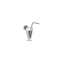 lemonade orange juice cocktail Icon flat vector design