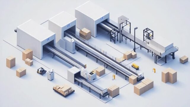 Automated Warehouse System:  Efficient Cargo Handling and Logistics