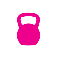 Kettlebell Pink  silhouette vector flat illustration design.