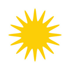 Bold Yellow 12-Point Star Icon Vector