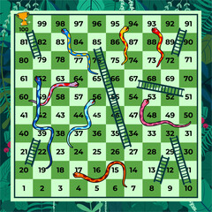snakes and ladders design board game © MadeDirgaPepe