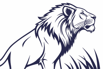 Lion Lines: Bold Silhouette Vector Set