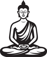 Buddha Meditation Pose Black Vector Icon Logo Design Vector Buddha Lotus Pose Black Logo Icon Design