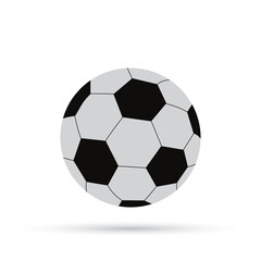 An isolated soccer ball on a white background. Vector illustration