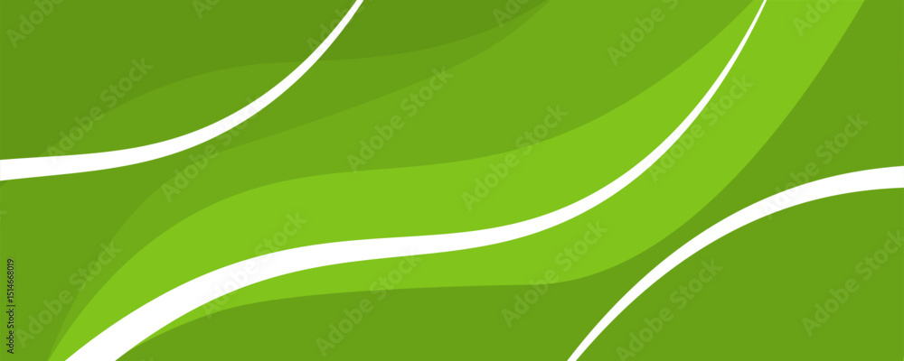 Poster modern green banner background. graphic design banner pattern background template with dynamic wave 