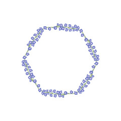 vector flower frame illustration