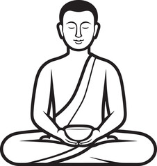 Buddha Lotus Pose Vector Black Logo Icon Design Buddha Vector Black Logo Icon in Classic Lotus Pose