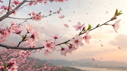 Obraz premium pink cherry blossom