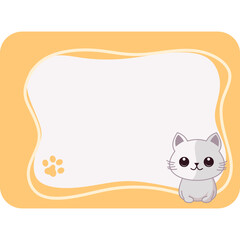 Cat Name tag Sticker Label