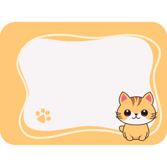 Cat Name tag Sticker Label