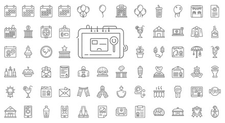 Planning Icons Event, Party, Celebration, Birthday, Calendar