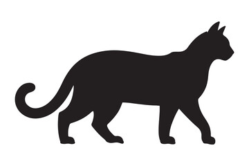 Cute Black Cat Silhouettes Vector