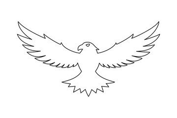 Minimalist vector illustration of an eagle